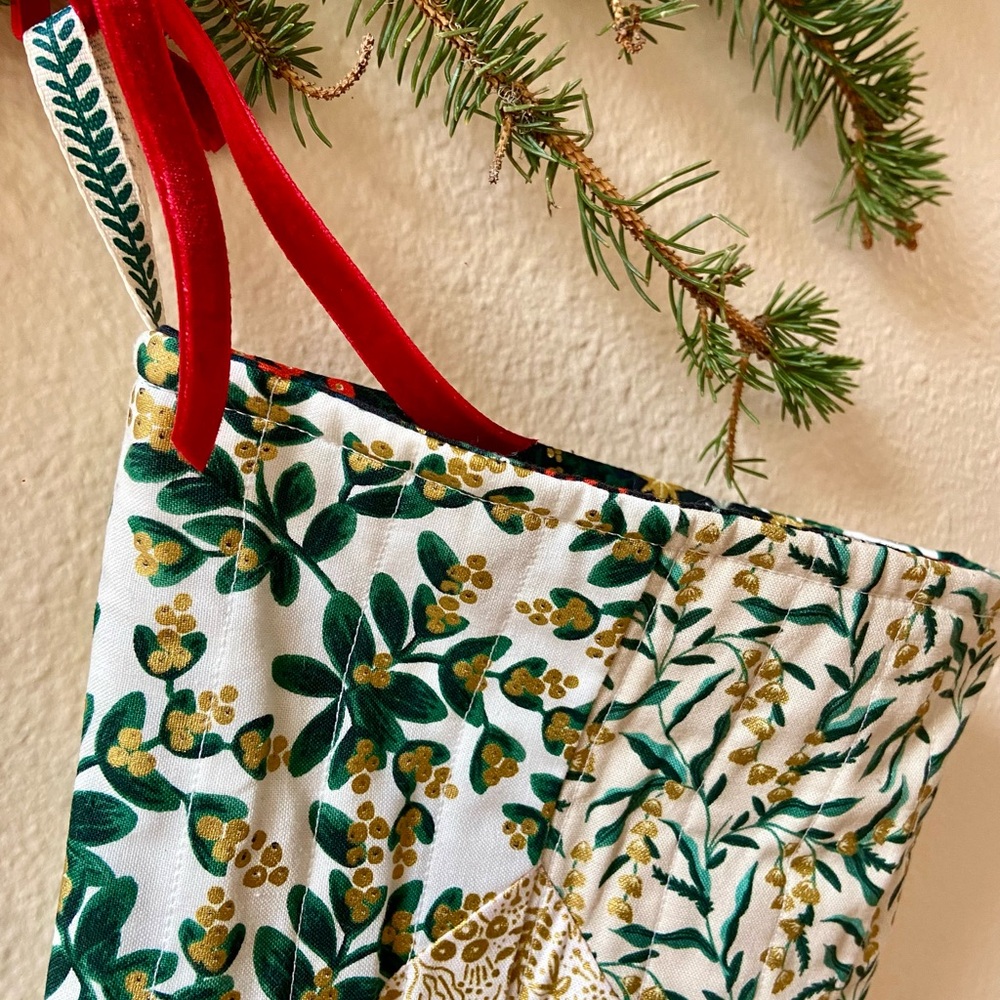 Handmade Rifle Paper Co Christmas Stocking - Picture 2 of 5